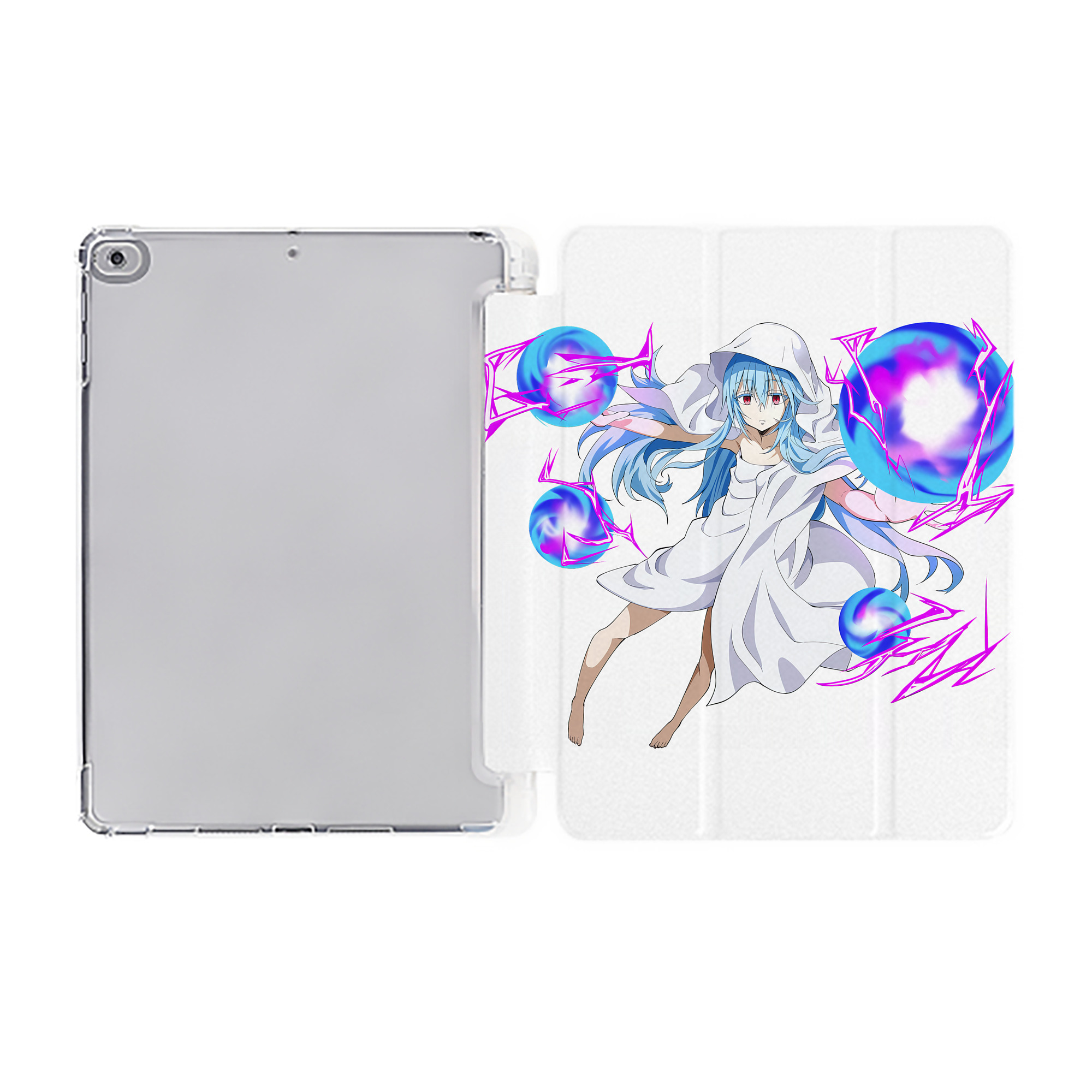 （画像用） 転スラ Regarding Reincarnated to Slime IPad ケース ペン収納付き 三つ折りスタンド PUレザー×シリコン 対応機種9.5/10.5/10.9インチ
